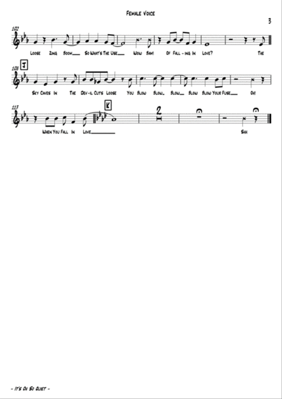 It's Oh So Quiet (und Jetzt Ist Es Still) Jazz Ensemble scores gallery preview page 4