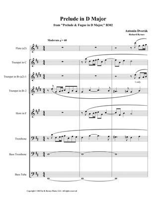 Dvorák, Prelude in D Major (Brass Octet + 2 Flutes)