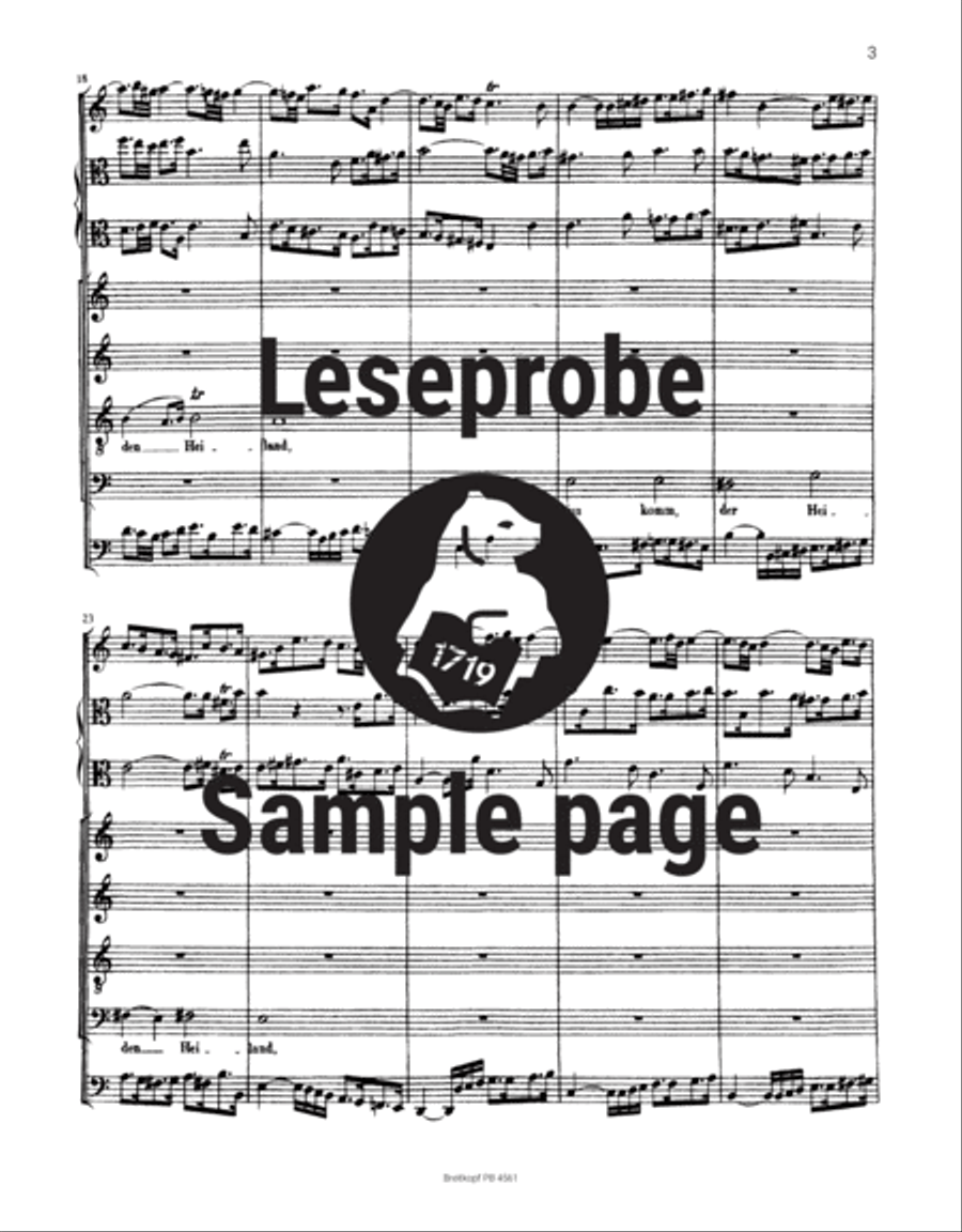 Cantata BWV 61 “Come, Redeemer of our race” STB scores gallery preview page 4