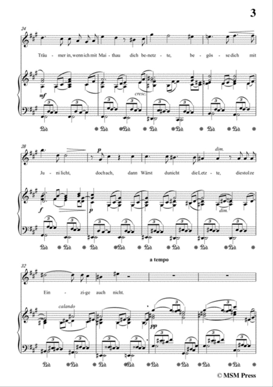 Richard Strauss-Die Georgine in f sharp minor,for Voice and Piano Voice Solo scores gallery preview page 5