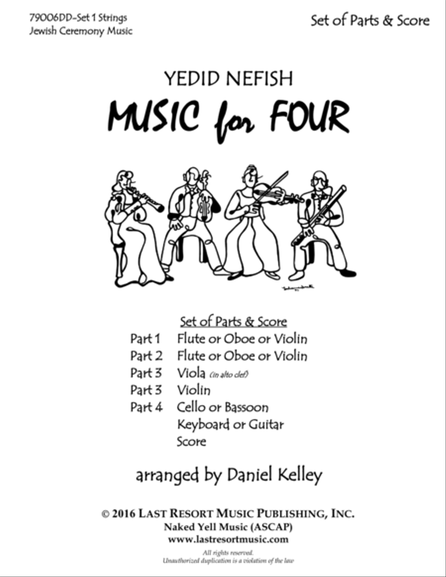 Yedid Nefesh for String Quartet or Piano Quintet Chamber Orchestra scores gallery preview page 2