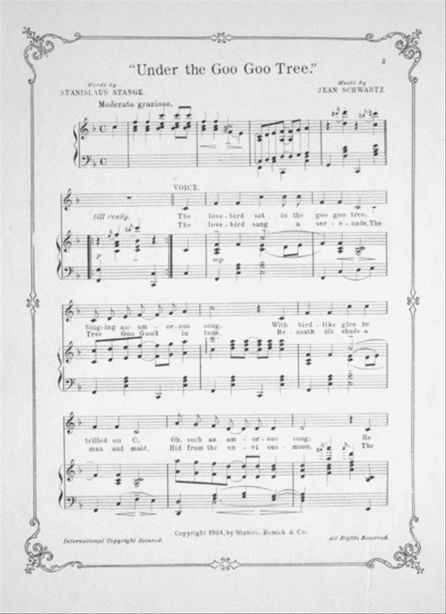 Under the Goo Goo Tree Voice scores gallery preview page 2