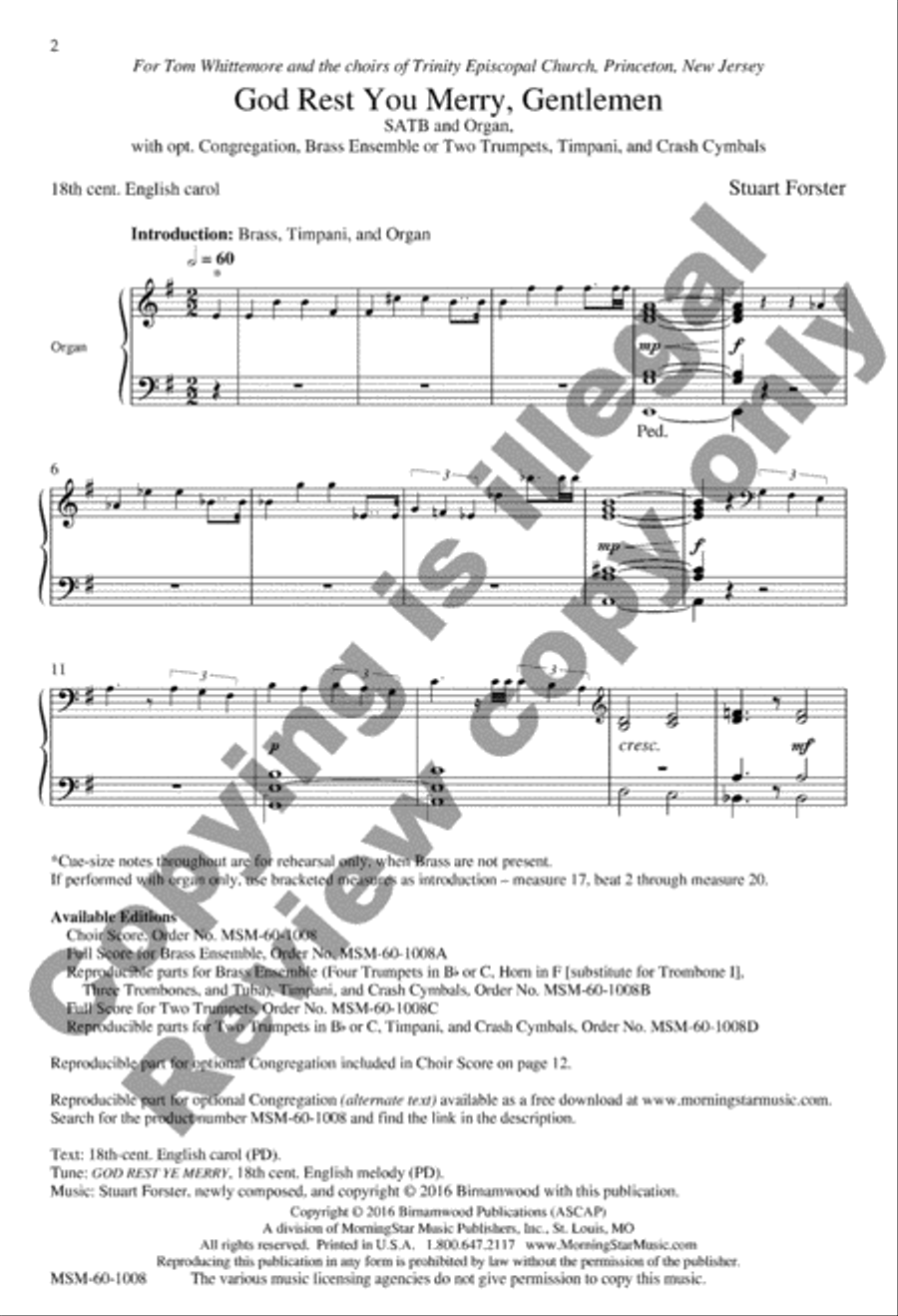 God Rest You Merry, Gentlemen 4-Part scores gallery preview page 2