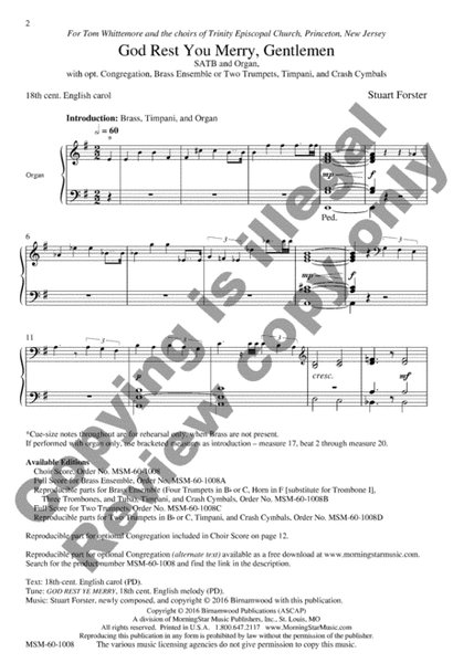 God Rest You Merry, Gentlemen (Choral Score) image number null