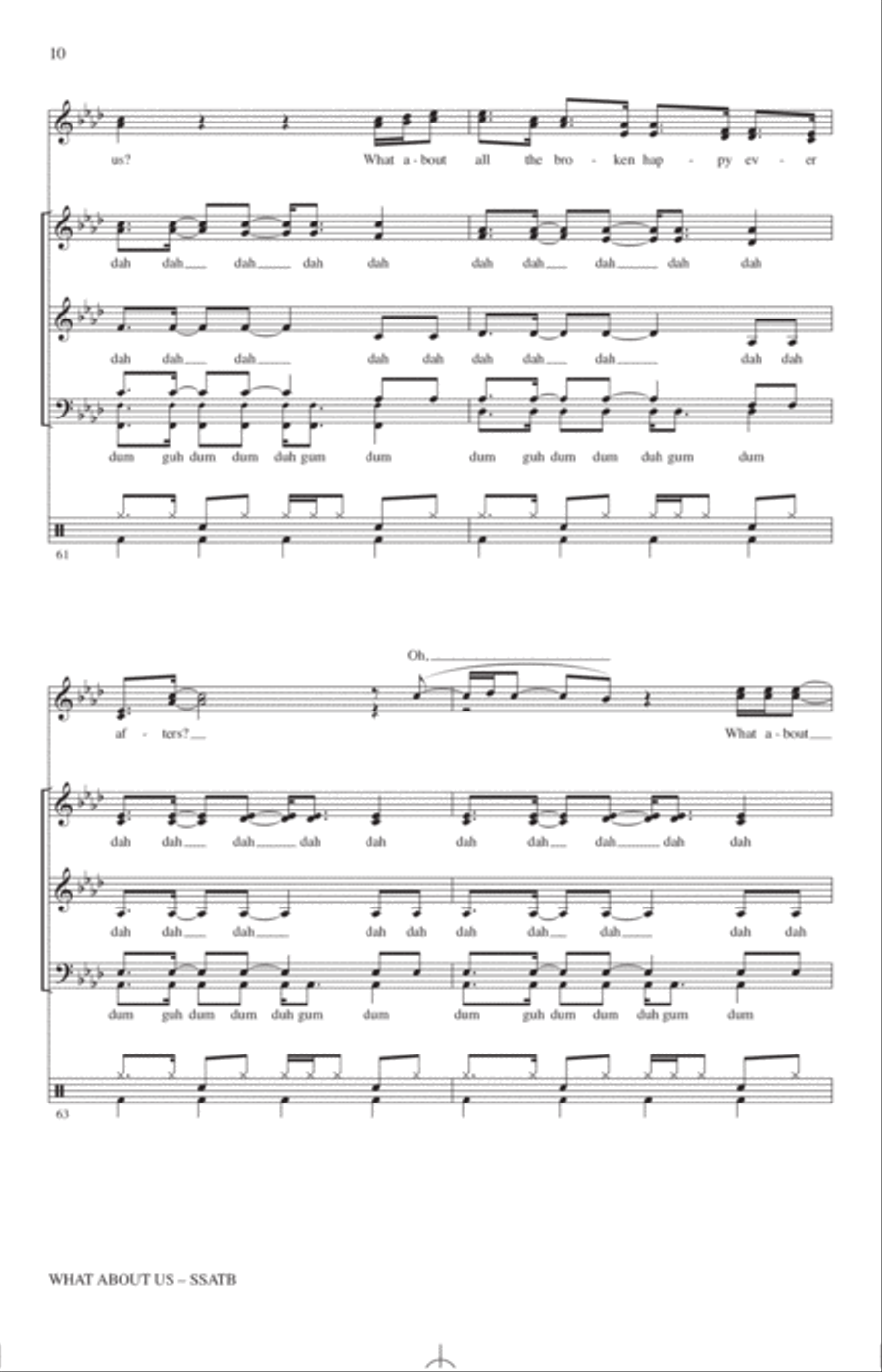 What About Us (arr. Paul Langford) 4-Part scores gallery preview page 9