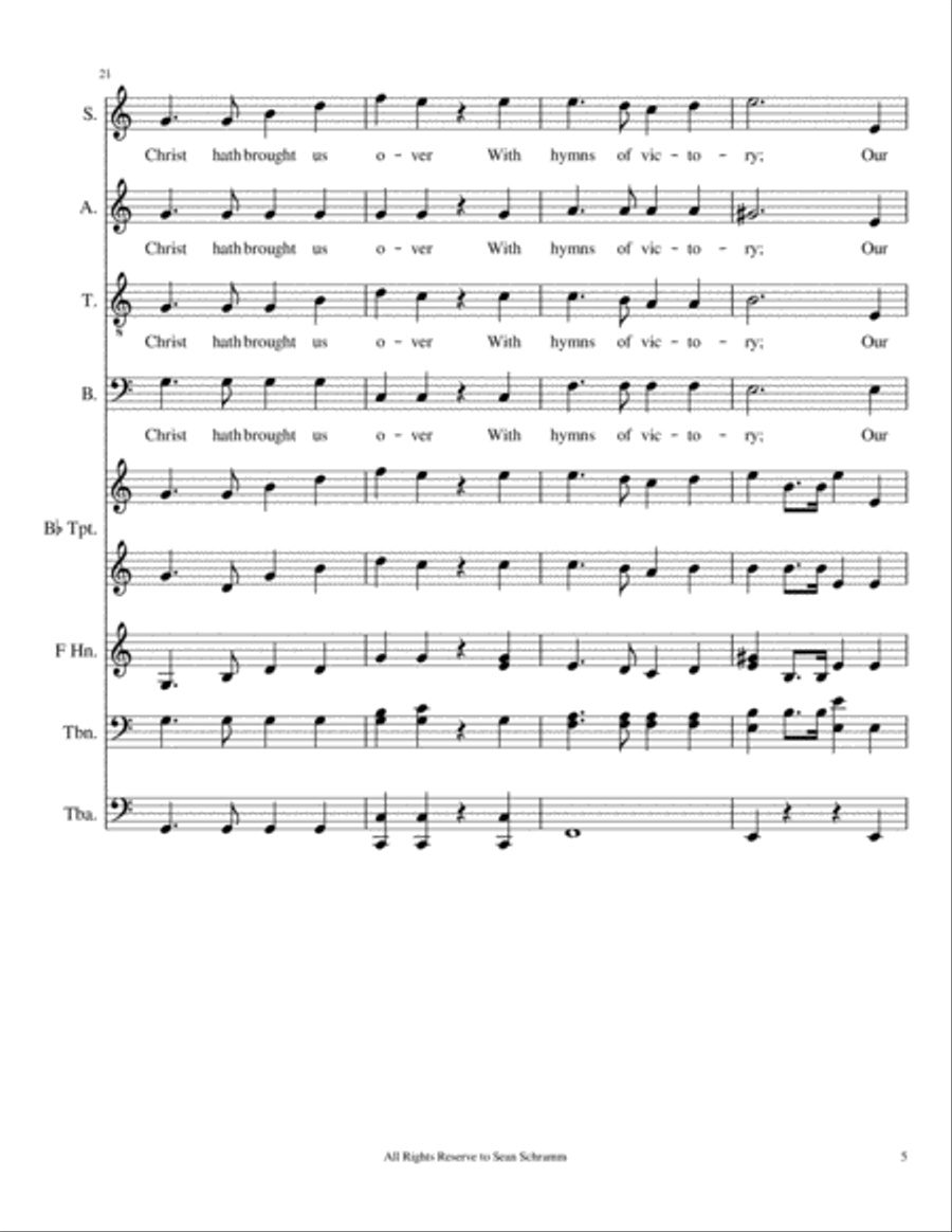 The Day of Resurrection 4-Part scores gallery preview page 5