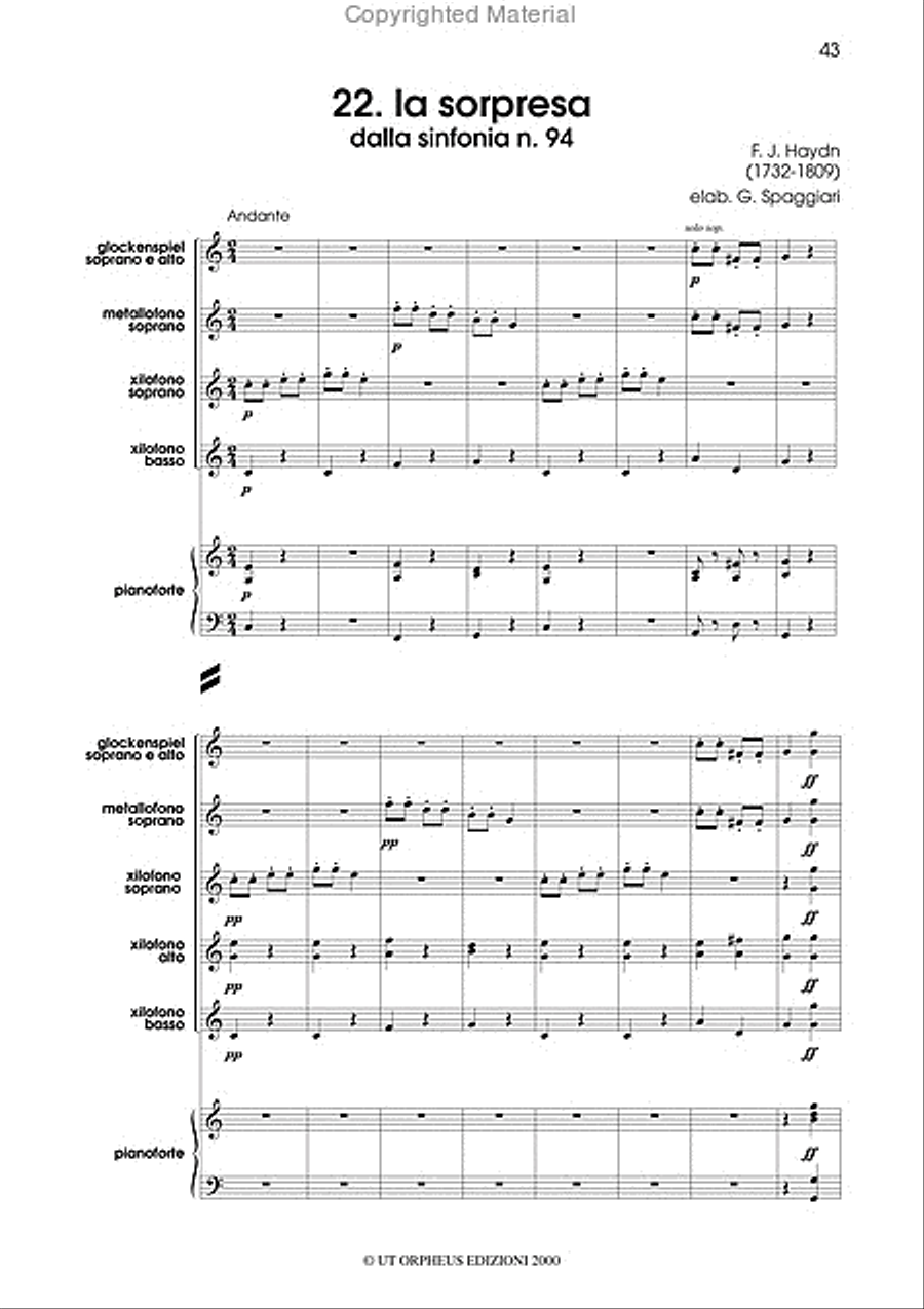 Fare musica insieme N. 1. Musica per strumentario Orff Collection / Songbook scores gallery preview page 5