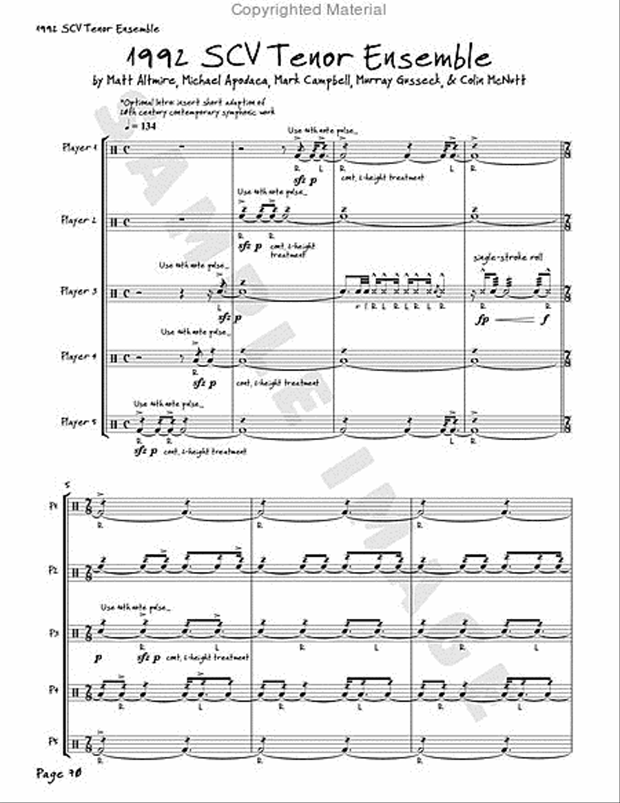 Violent Tenor Cream Drums scores gallery preview page 20