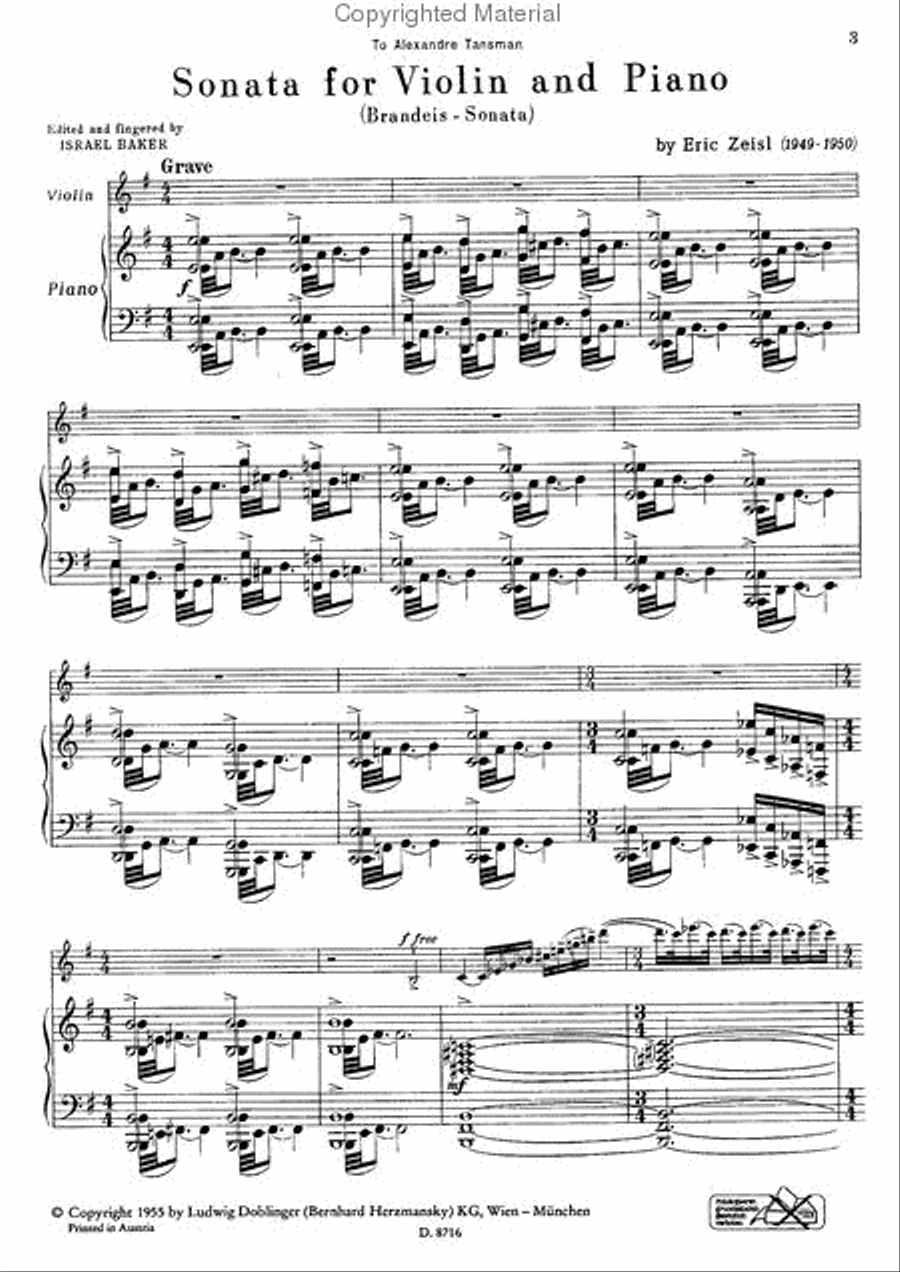 Sonate (1949 / 50) Violin Solo scores gallery preview page 2