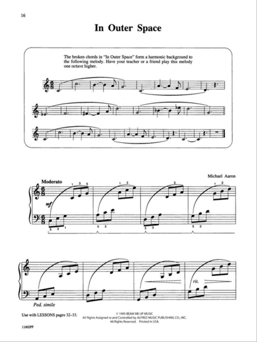 Michael Aaron Piano Course Performance Piano Method scores gallery preview page 4