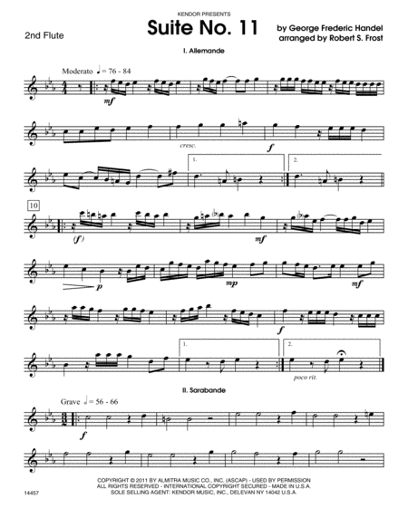Suite No. 11 - Flute 2