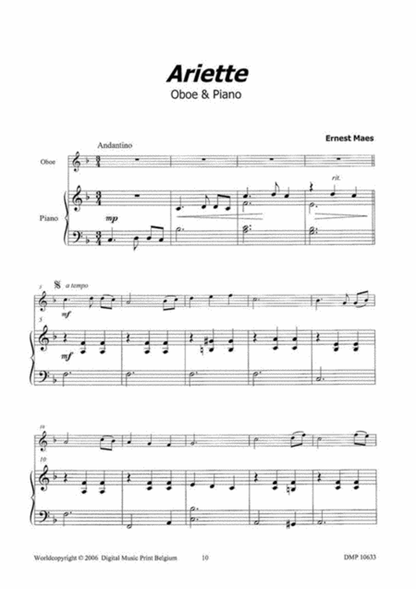 7 Easy Pieces For Oboe and Piano