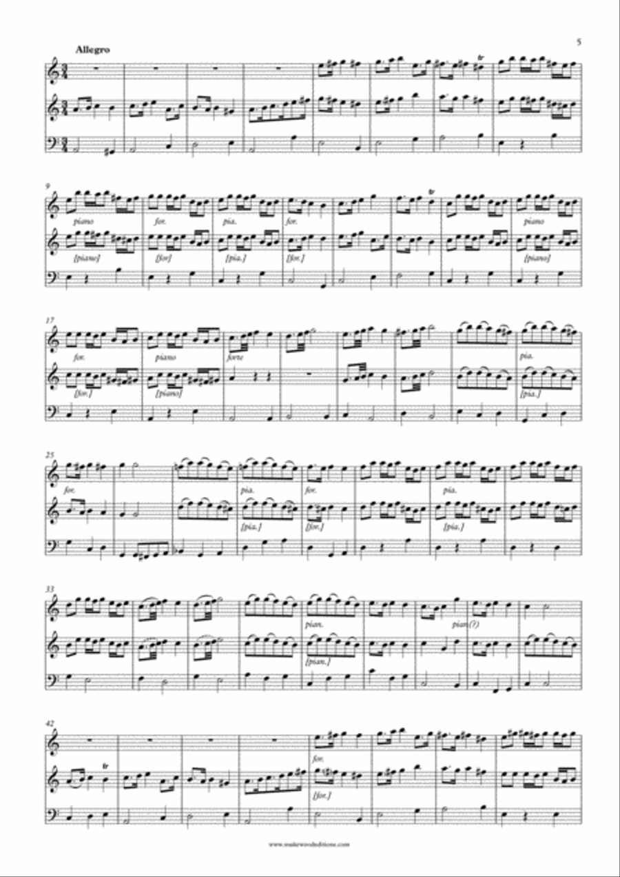 Telemann – Trio Sonata Polonaise TWV 42:a 5 Small Ensemble scores gallery preview page 6