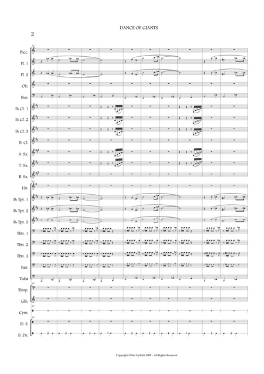 DANCE OF GIANTS for Concert Band Concert Band scores gallery preview page 2