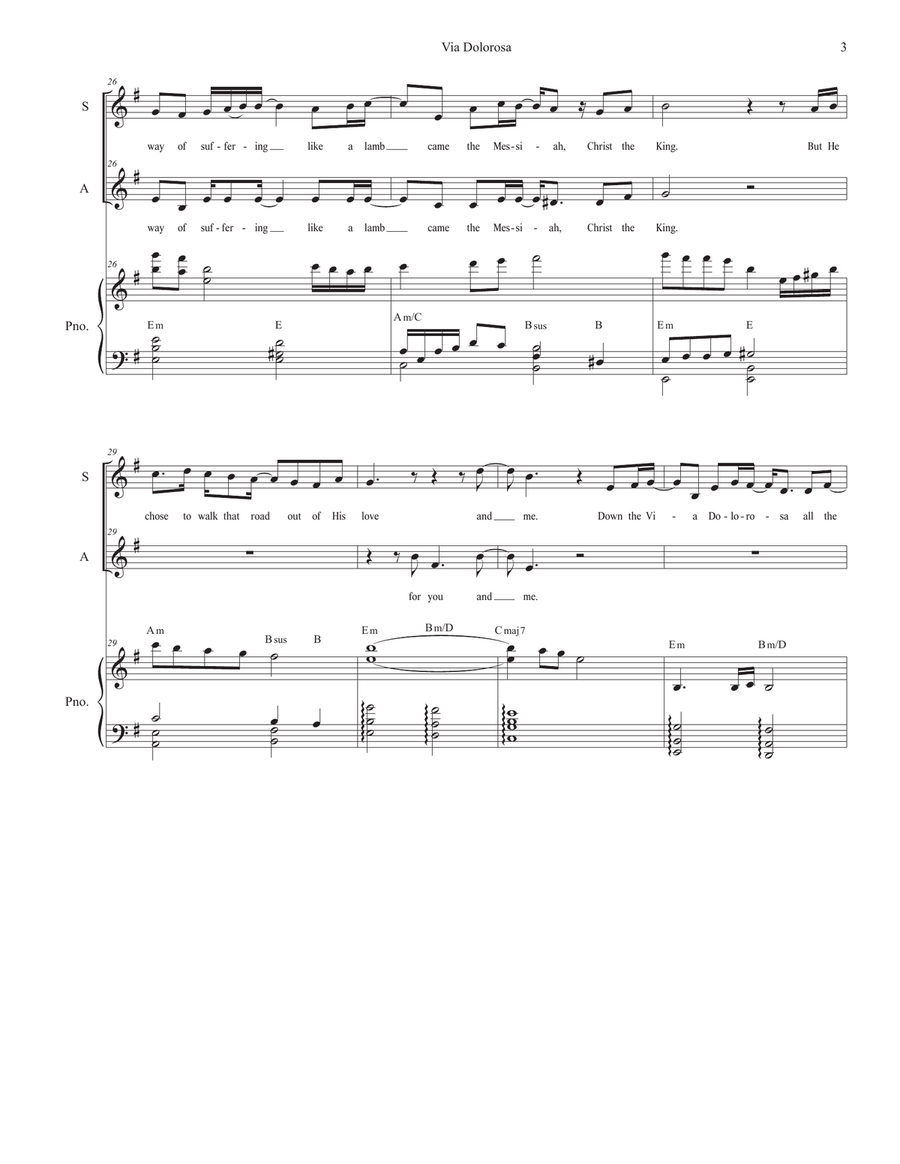 Via Dolorosa Alto Voice scores gallery preview page 3
