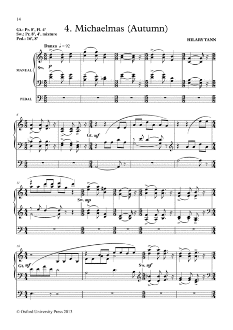 Embertides: Suite for Organ Organ Solo scores gallery preview page 5