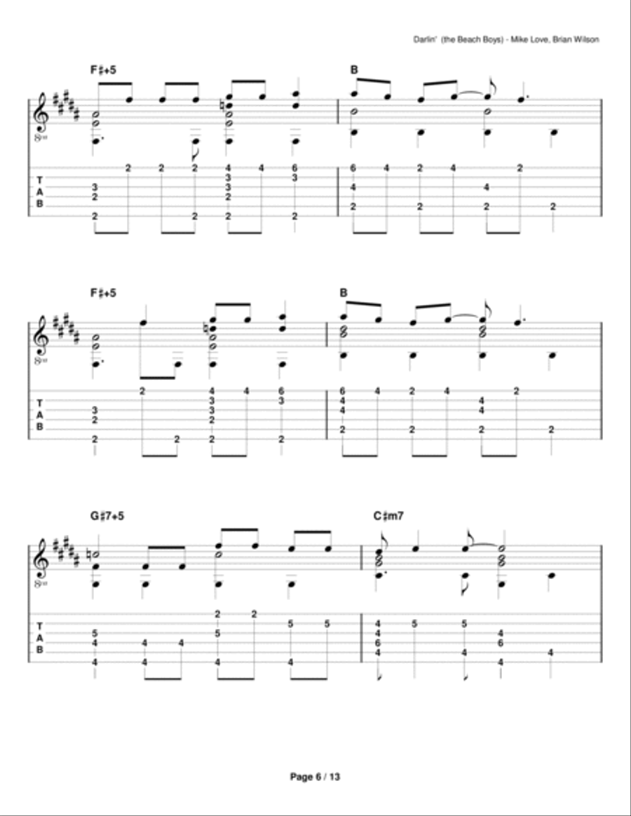 Darlin' Darlin' Electric Guitar scores gallery preview page 6