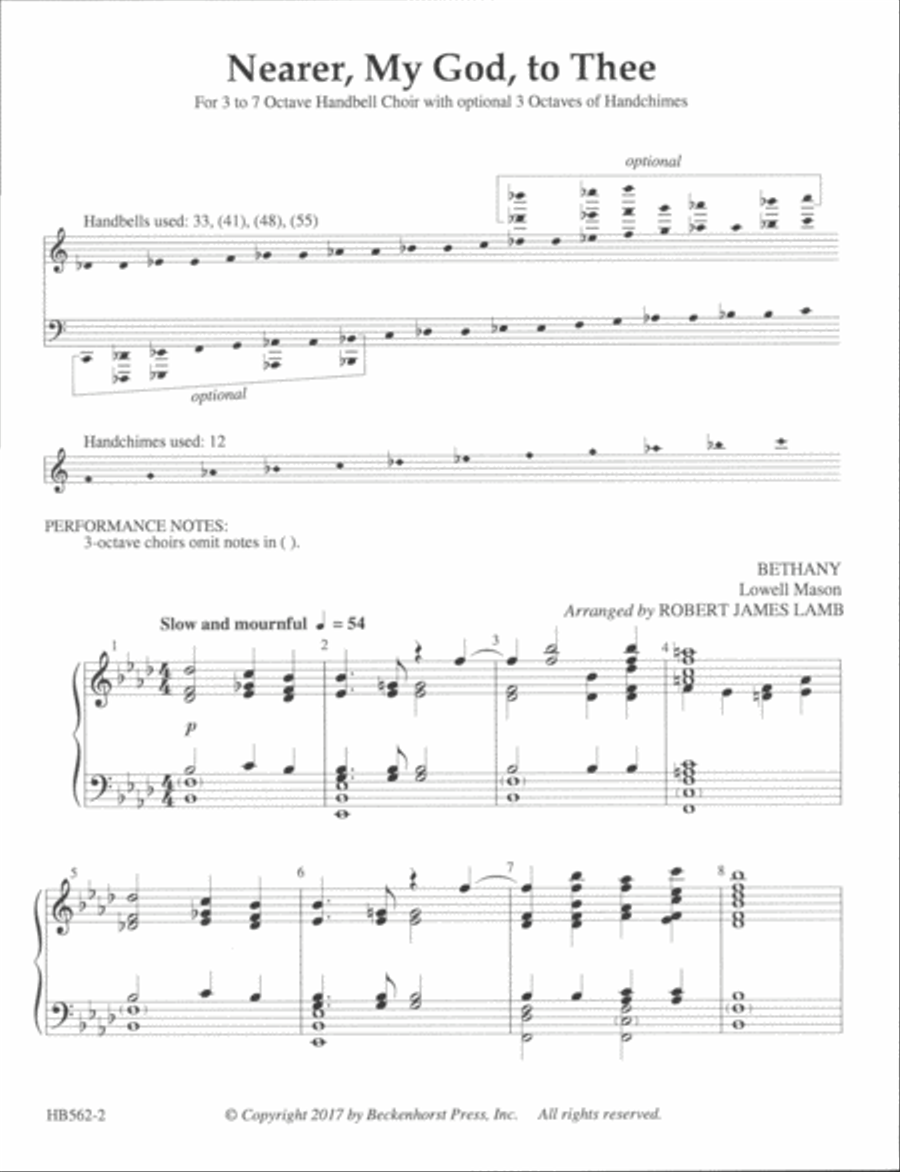 Nearer, My God, to Thee - Lamb Handbell Choir scores gallery preview page 2