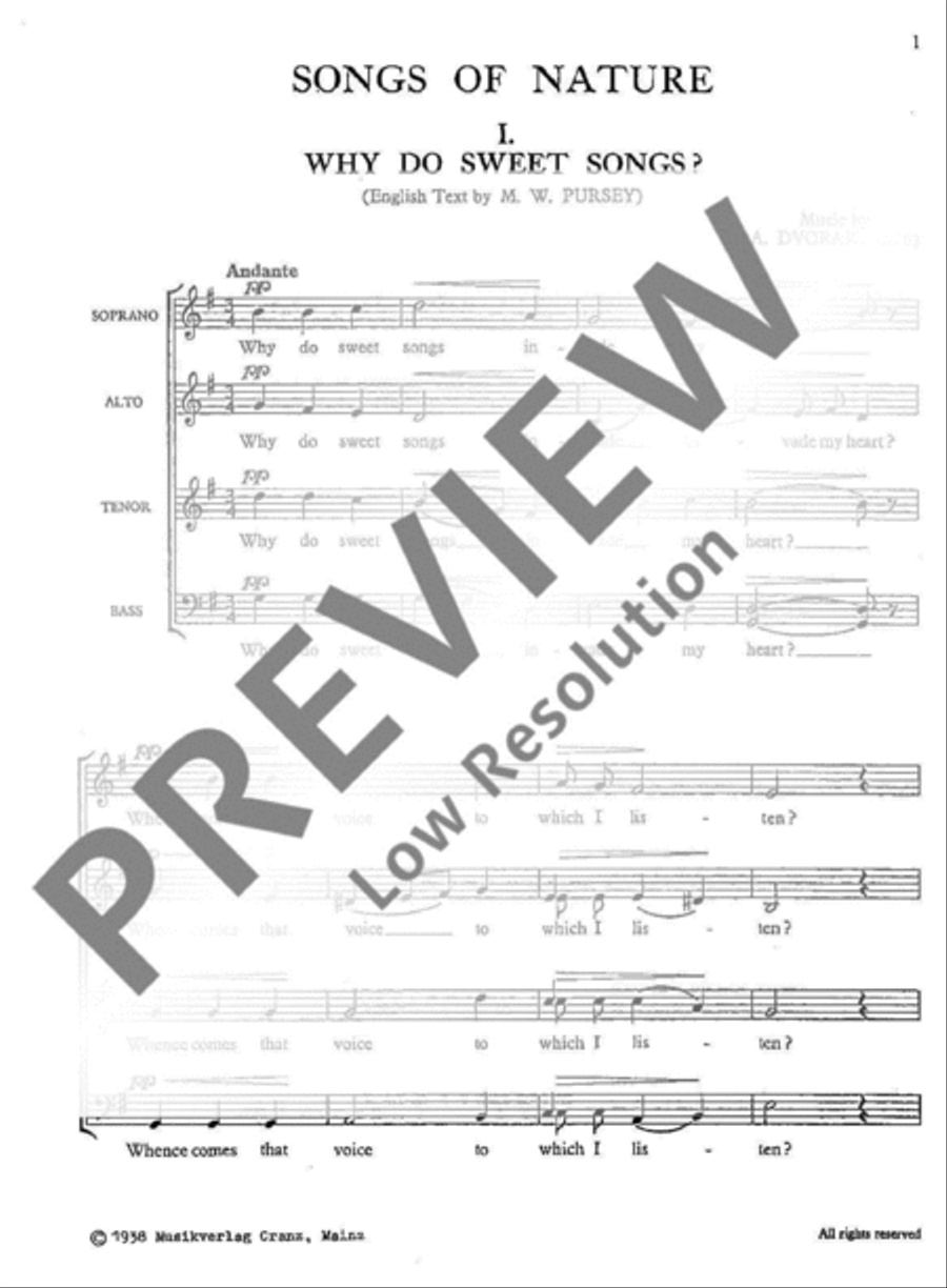 Songs of Nature Songs of Nature 4-Part scores gallery preview page 2