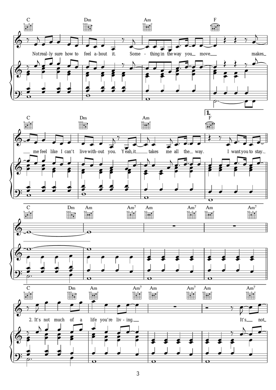 Stay Stay Piano, Vocal, Guitar scores gallery preview page 3
