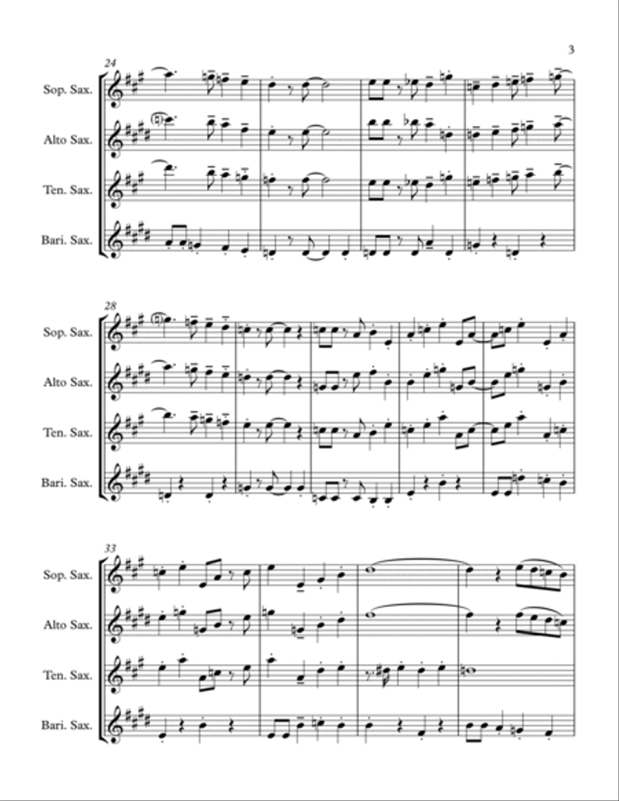 Puttin' On The Ritz Puttin' On The Ritz Woodwind Quartet scores gallery preview page 3