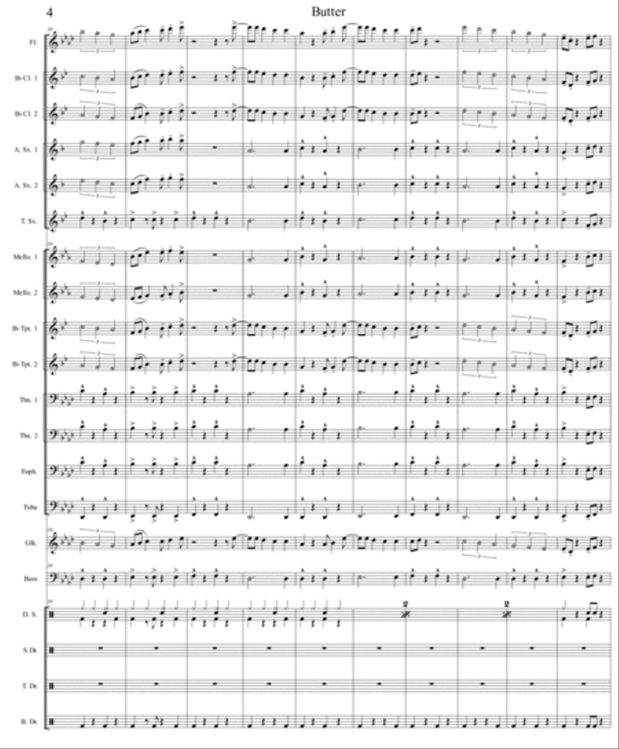 Butter Marching Band scores gallery preview page 4