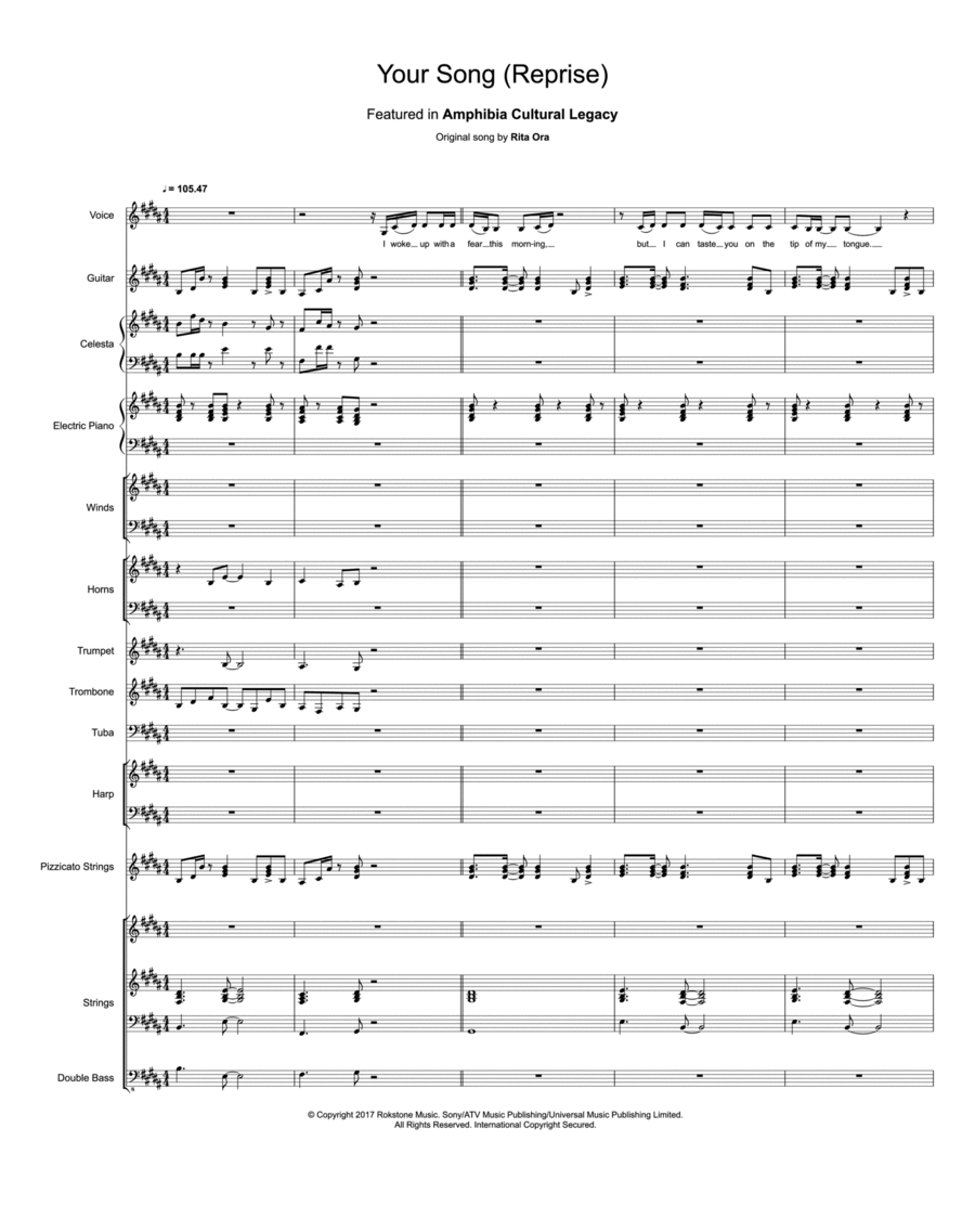 Your Song Large Ensemble scores gallery preview page 1