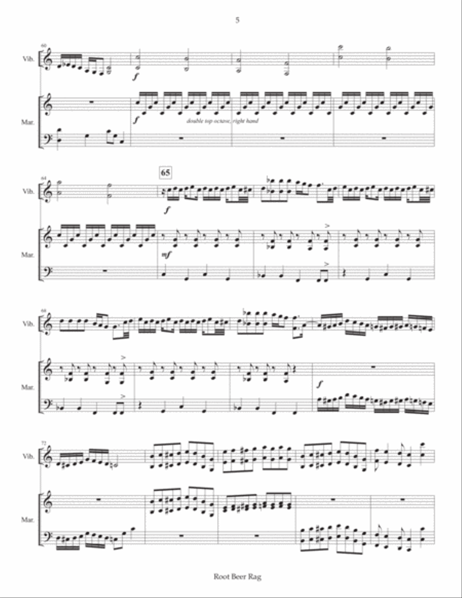 Root Beer Rag Marimba scores gallery preview page 6