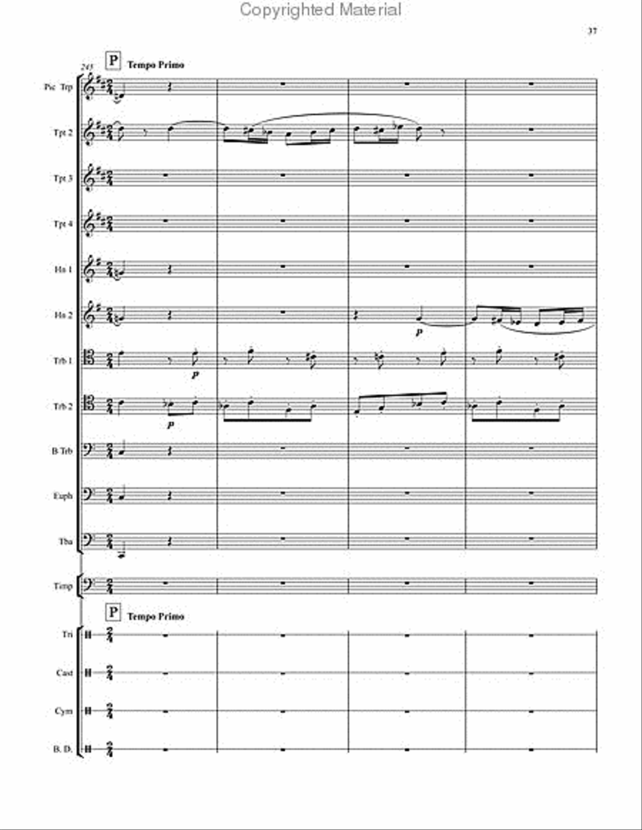 Danse Bachanale for Brass Choir with Timpani & Percussion Score scores gallery preview page 8