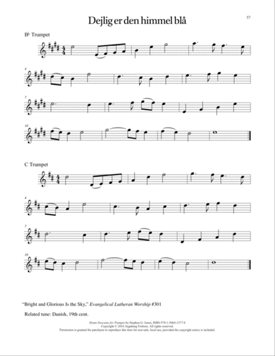 Hymn Descants for Trumpet C Trumpet scores gallery preview page 58