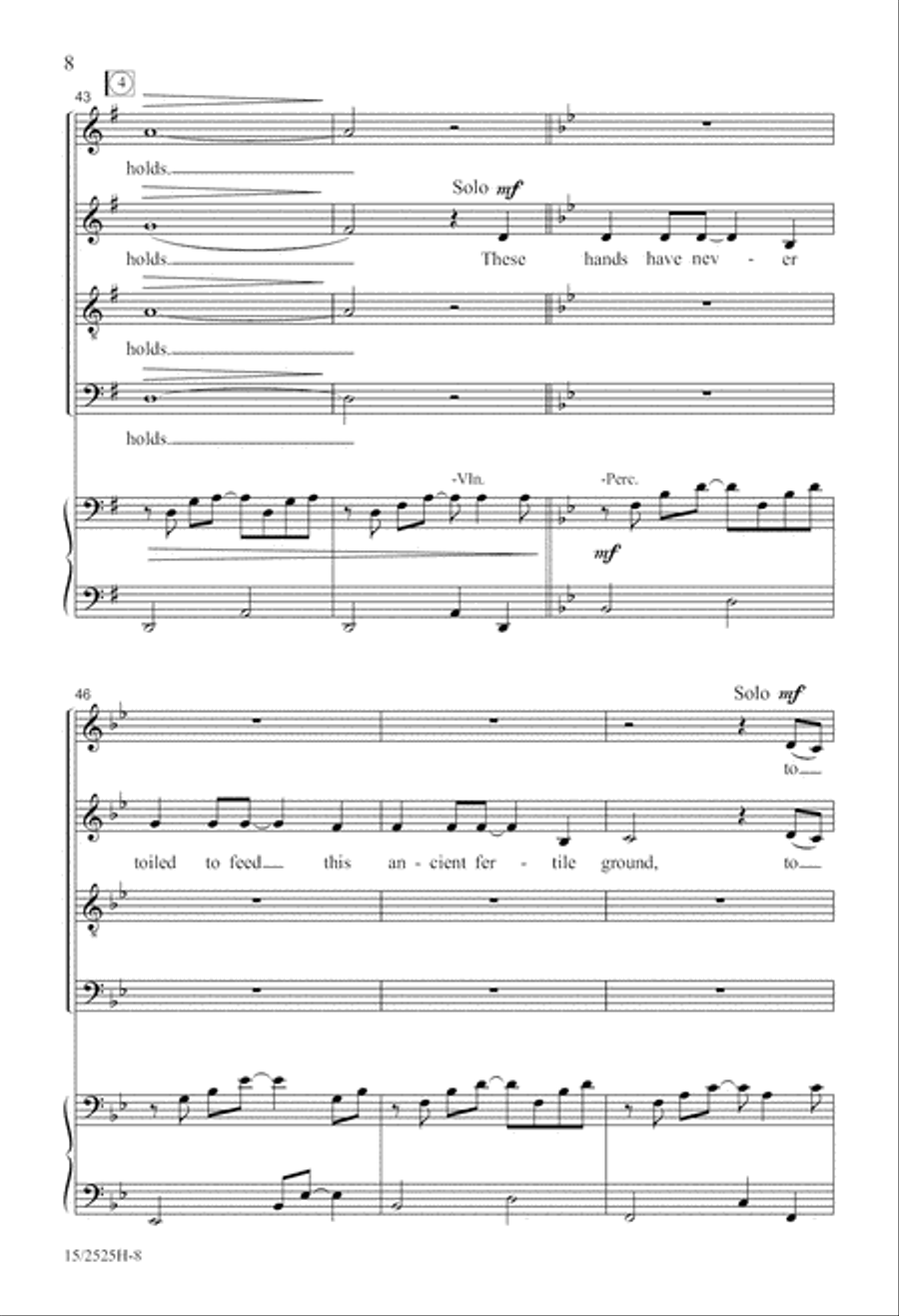 I Will Tread Lightly 4-Part scores gallery preview page 8