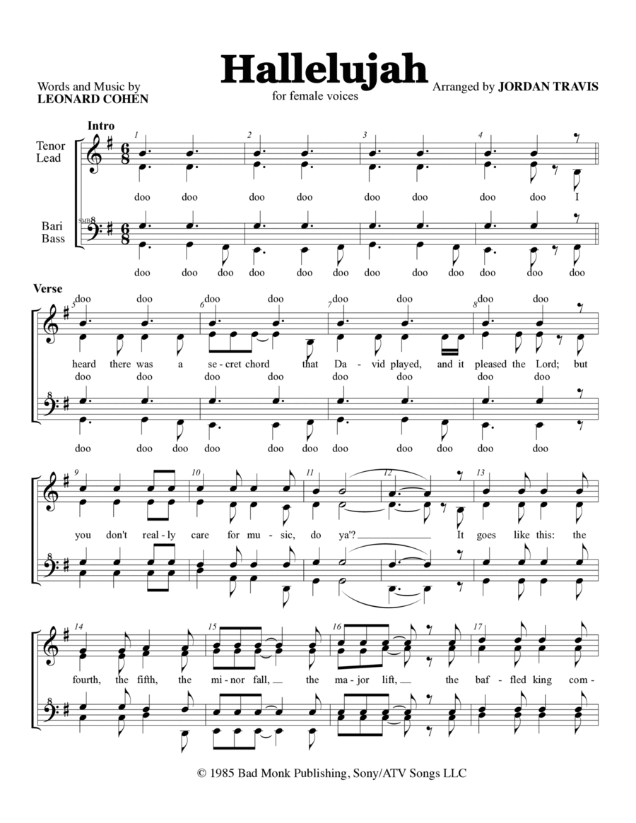 Hallelujah SSAA scores gallery preview page 1