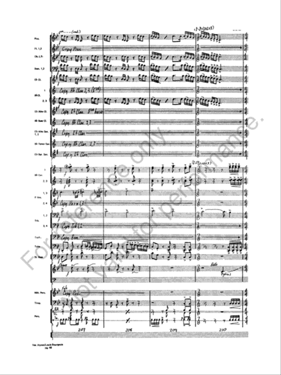 Variations On A Hymn By Louis Bourgeois Concert Band scores gallery preview page 49