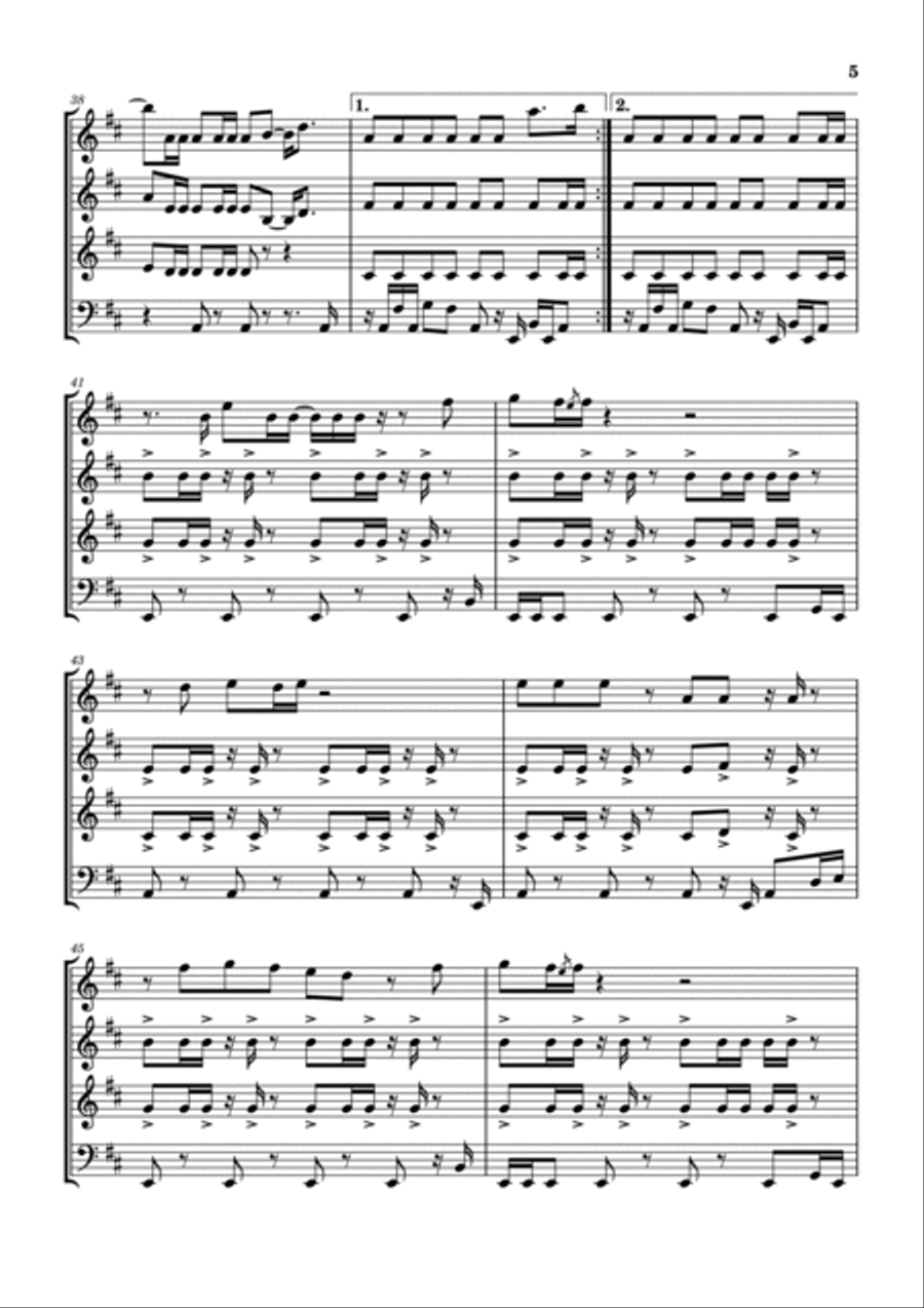 Good Times Woodwind Quartet scores gallery preview page 6