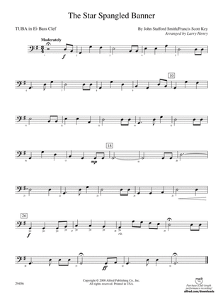 The Star-Spangled Banner: (wp) E-flat Tuba B.C.