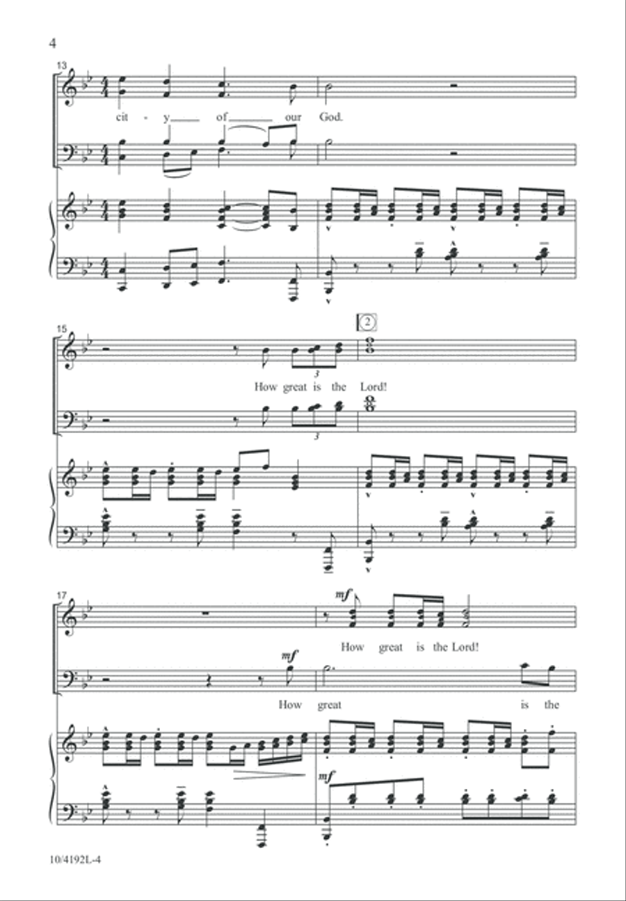 How Great Is the Lord 4-Part scores gallery preview page 4