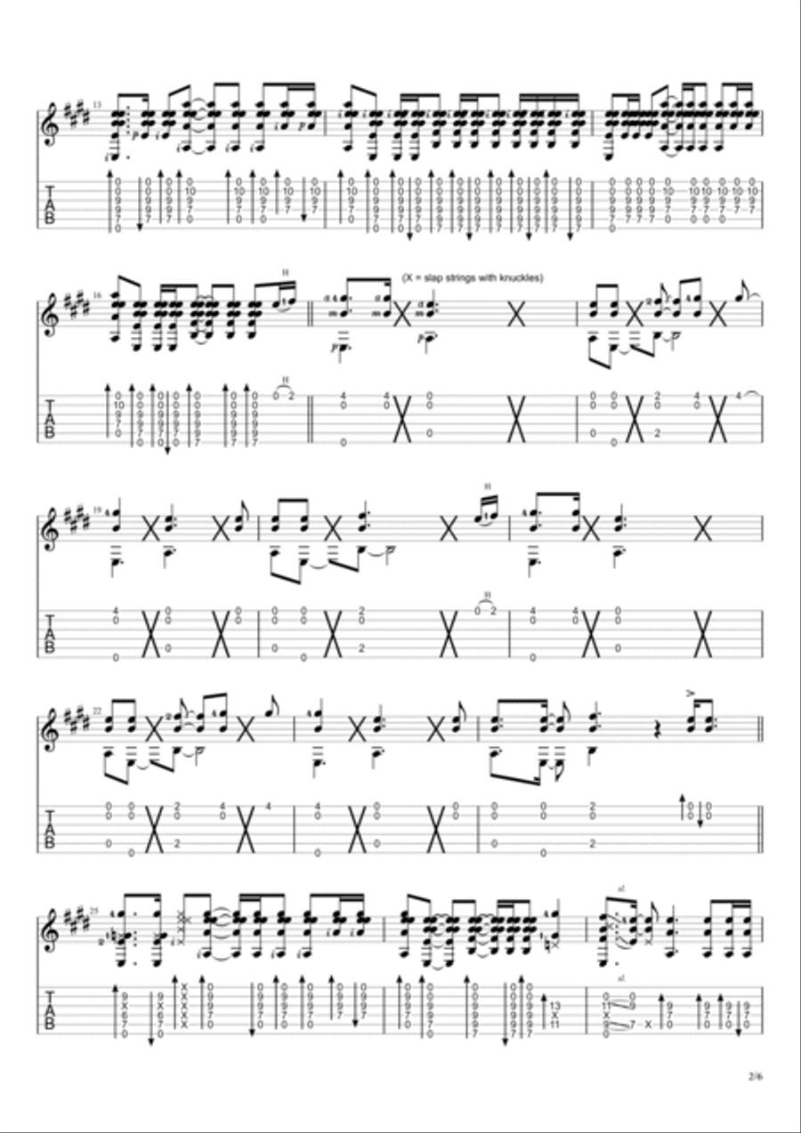 Free Fallin' Guitar Tablature scores gallery preview page 2