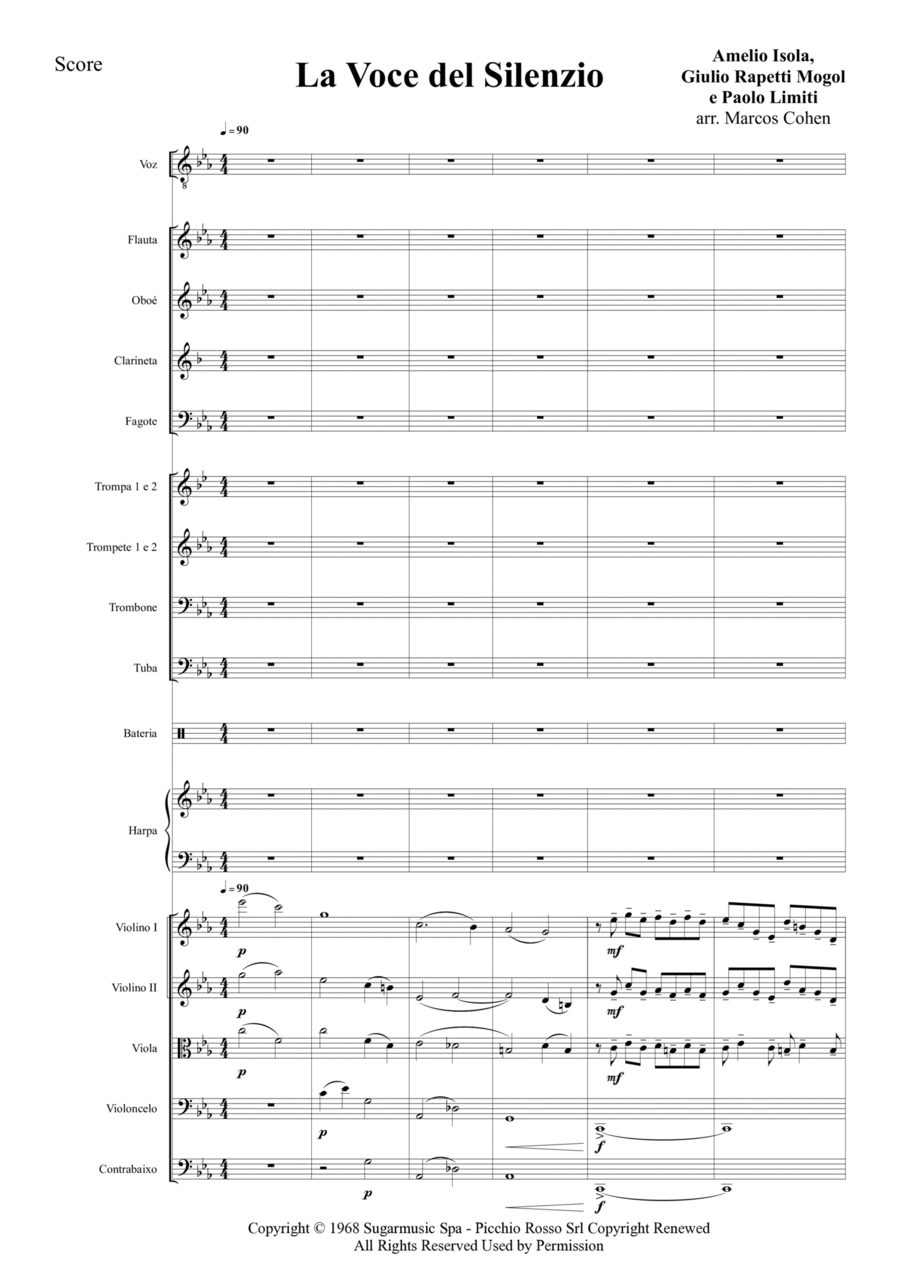 La Voce Del Silenzio La Voce Del Silenzio Full Orchestra scores gallery preview page 1