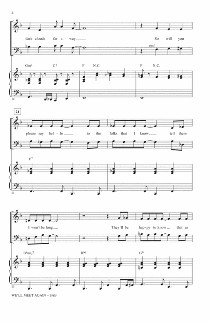 We'll Meet Again (arr. Roger Emerson) 3-Part scores gallery preview page 3