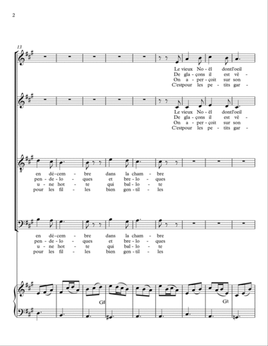 CANTILÈNE DU VIEUX NOËL! 4-Part scores gallery preview page 2