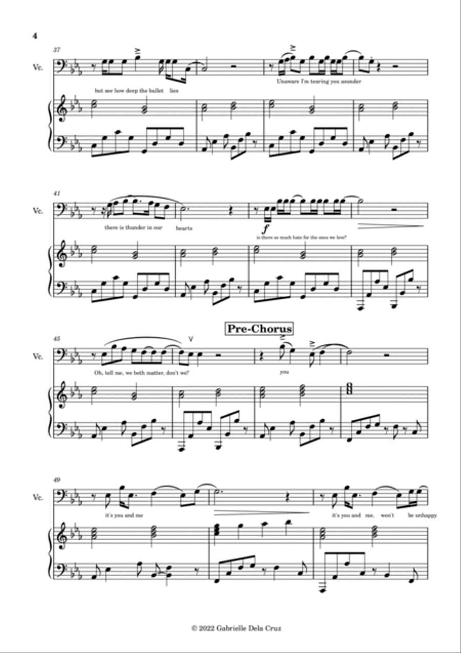 Running Up That Hill Piano scores gallery preview page 4
