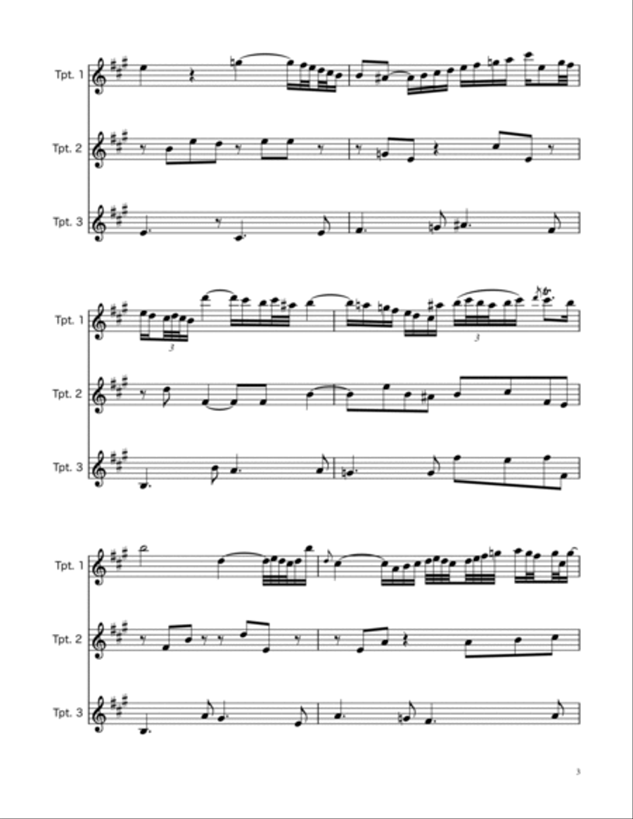 Arioso BWV 156 - Trumpet Trio Trumpet Trio scores gallery preview page 3