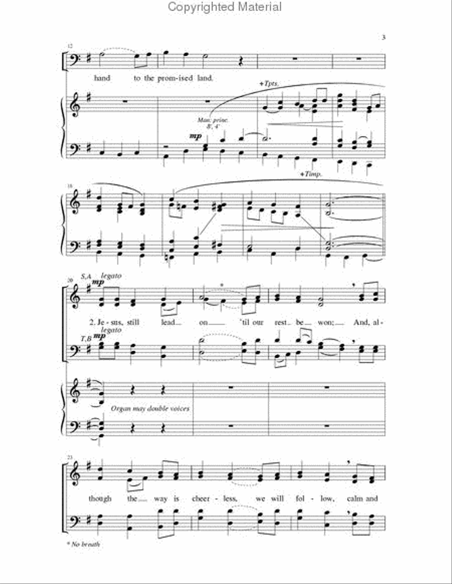 Jesus, Lead the Way Jesus, Lead the Way 4-Part scores gallery preview page 3
