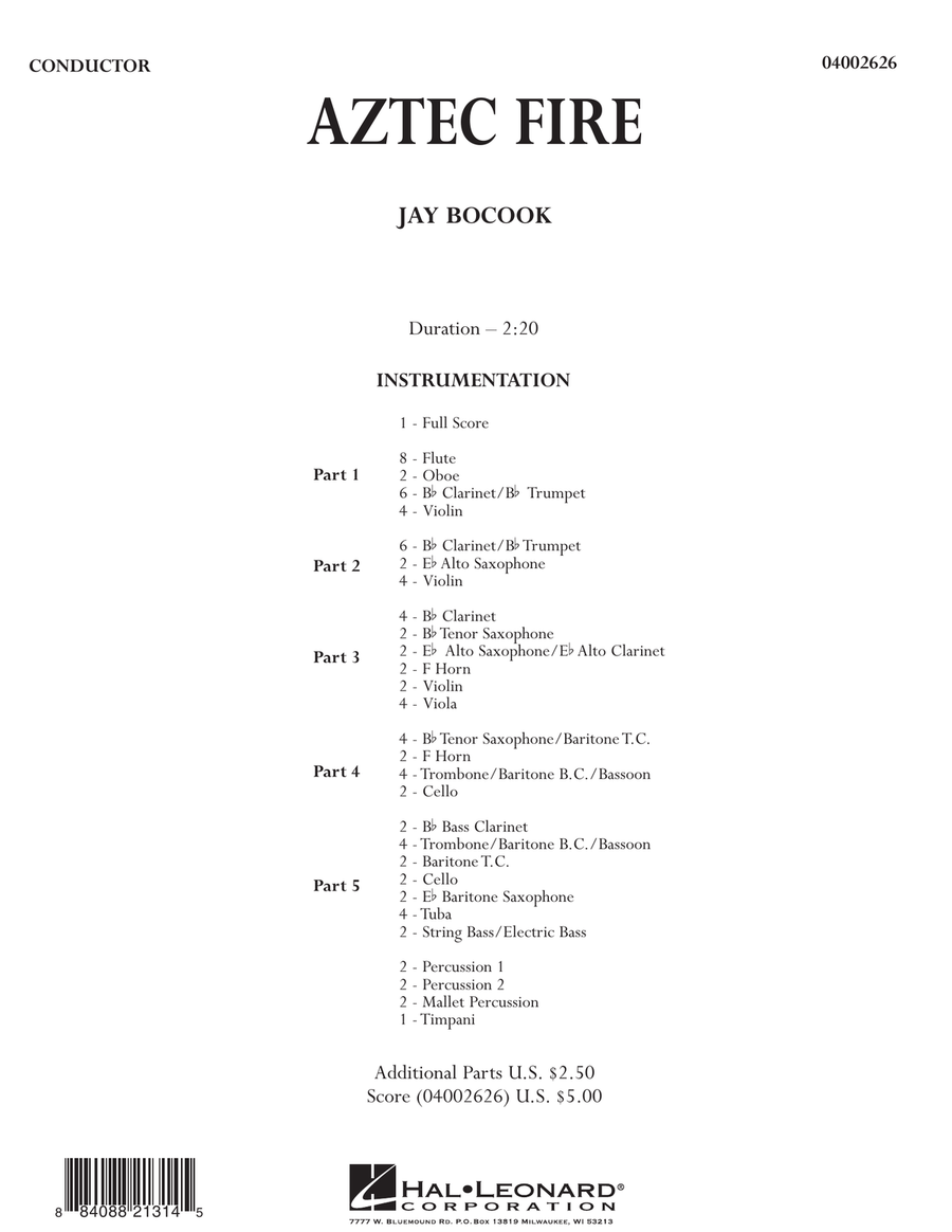Aztec Fire - Conductor Score (Full Score)
