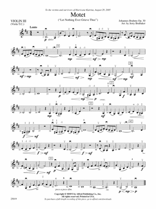 Motet: 3rd Violin (Viola [TC])