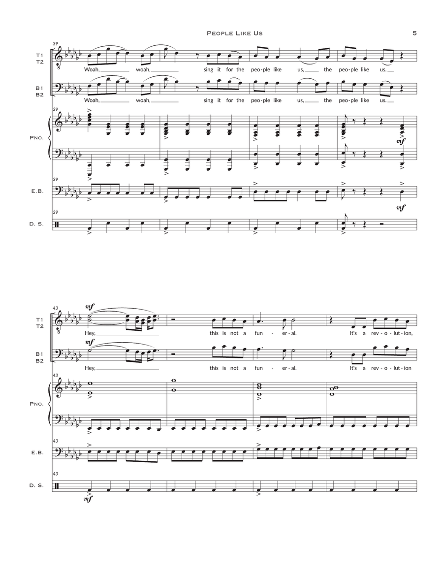 People Like Us TTBB scores gallery preview page 5