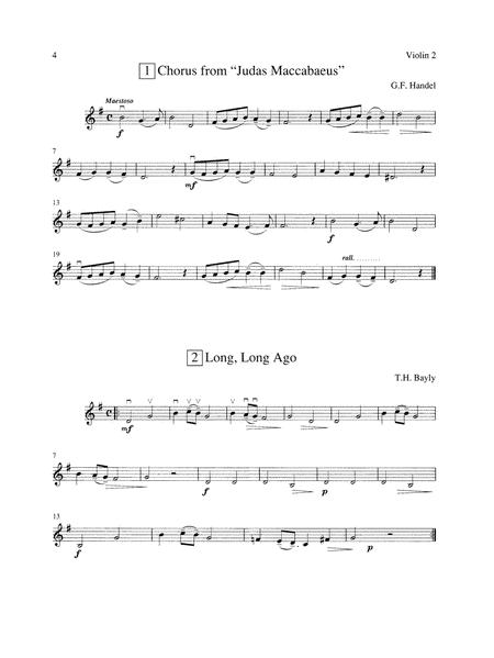 String Quartets for Beginning Ensembles, Volume 2: 2nd Violin