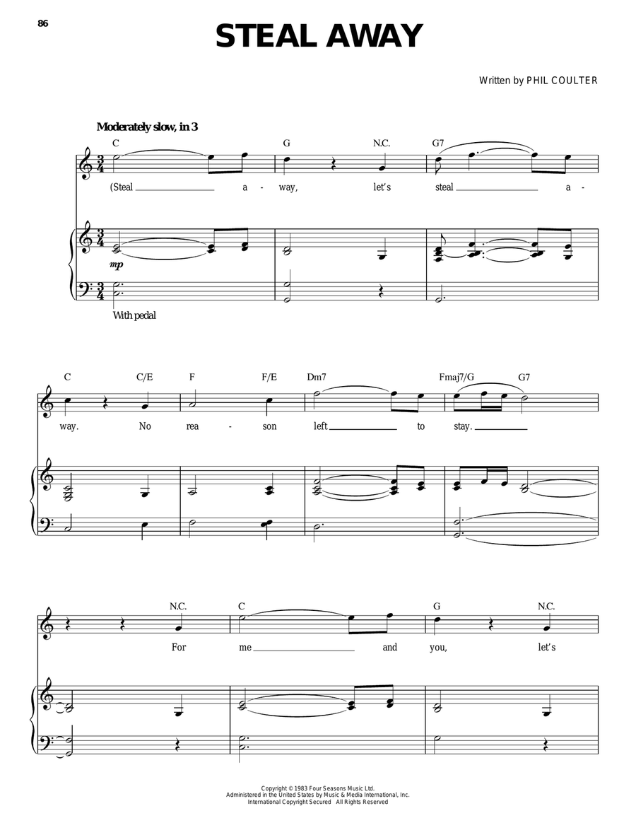 Steal Away Steal Away Piano, Vocal scores gallery preview page 1