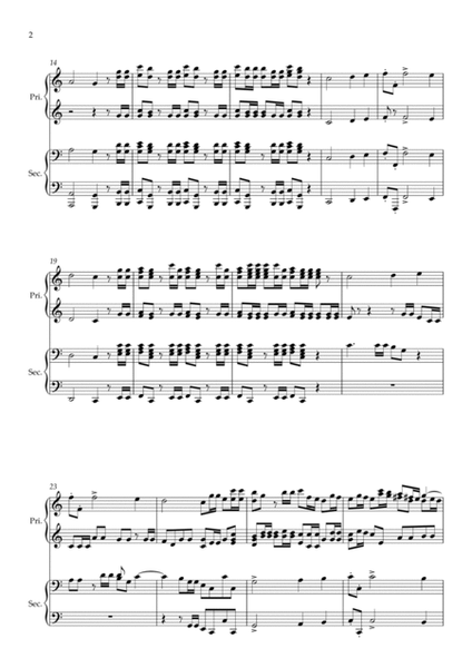 Hallelujah Chorus for 1 piano 4 hands (in C major)