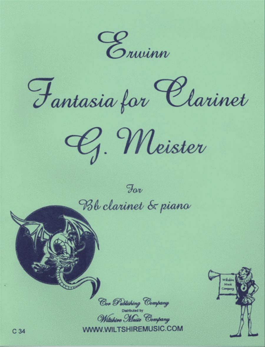 Erwinn, Fantasia for Clarinet Clarinet Solo scores gallery preview page 1